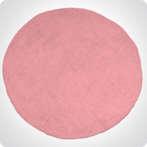 Pink round rug, diam. 120 cm