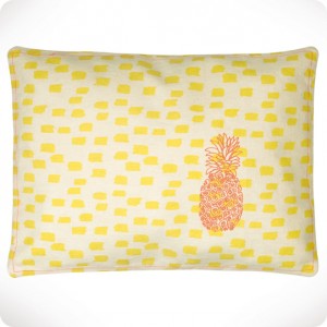 Ananas embroidered cushion