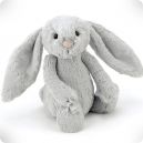 Doudou lapin silver Bashful