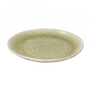 Glazed stoneware dessert plate