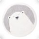 Bear round rug, diam. 120 cm