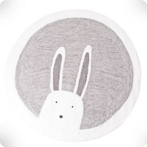 Rabbit round rug, diam. 120 cm