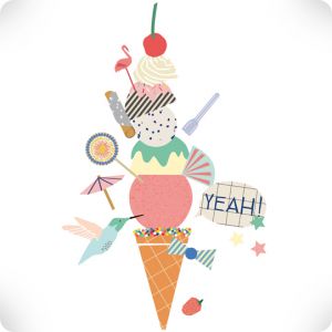 Ice cream sticker